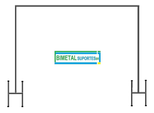 Suporte Para Painel Estrutura Lona Desmontavel 3,0 X 3,0