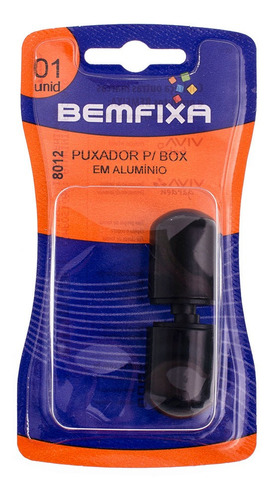 Puxador Para Box Alumínio Preto - Bemfixa
