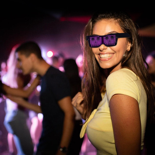 Legal Personalizável Led Bluetooth Óculos De Branco