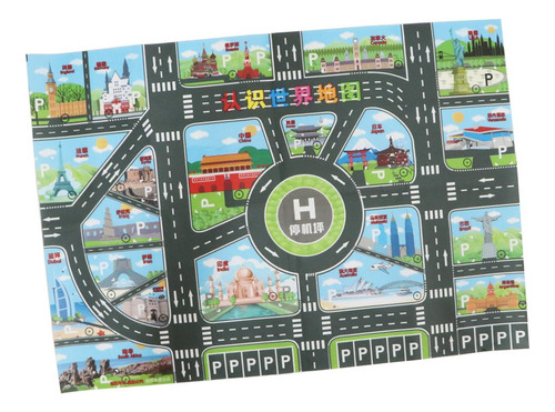 2-3pack 83*58cm World Traffic Road Play Mat Con Pista Para