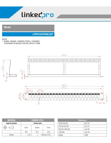 (herraje) Patch Panel Modular Sin Blindado (utp) 24 Puertos
