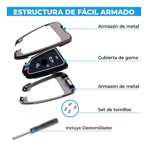 Funda Carcasa Llave Para Bmw Serie 2 3 5 6 7 X1 X2 X3 X5 X6