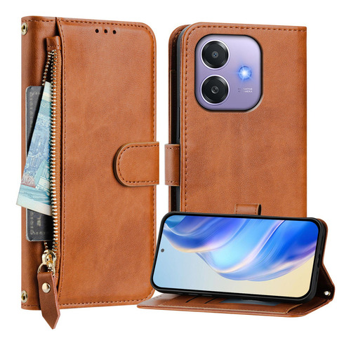 !!! Funda Tipo Cartera Con Cierre Y Correa Larga Para Oppo A40 4