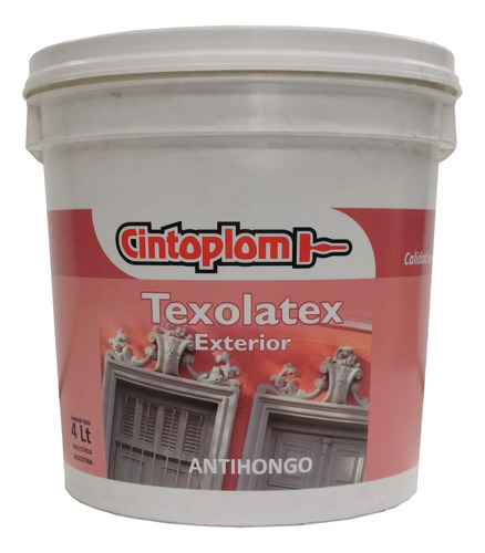 Pintura Latex Exterior Cintoplom Texolatex 4 Lts Blanca