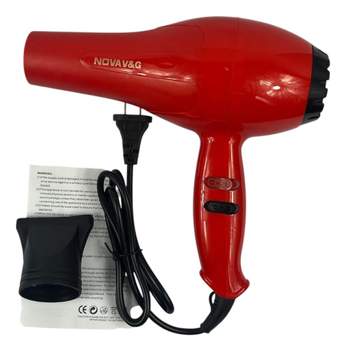 2 Pzs Secadora Cabello Aire Caliente O Frio Nova V&g