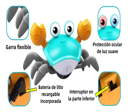 Juguetes Para Bebé De Cangrejo Con Música Función De Sensor