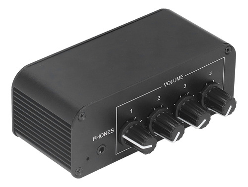 Mixer De Som Estéreo De 4 Canais Rca De Entrada E Saída Mini