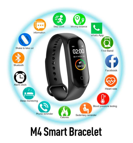 Smart Band M4 Smart Reloj Inteligente Heart Rate Bluetooth !
