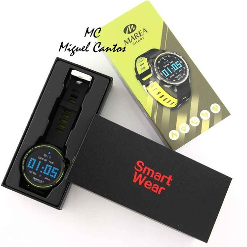 Reloj Smartwatch Marea Color Negro Y Amarillo B57005