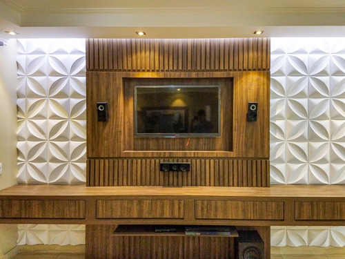 Imagem 10 de 10 de Painel De Parede 3d Revestimento Placas Pvc 50cm50cm Kit 9m²