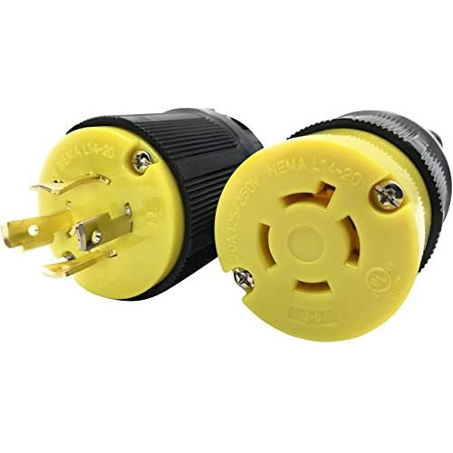 Juego De Enchufe Y Conector De 20 Amperios, Nema L1420r...