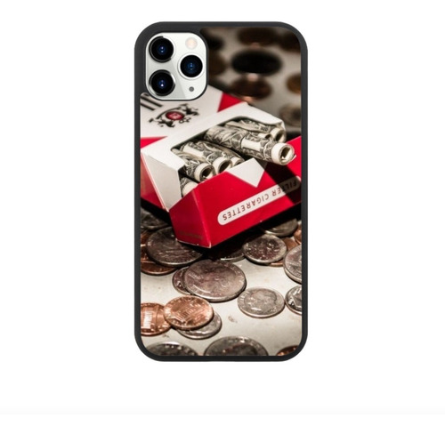 Funda Protector Para iPhone Cigarro Cajetilla Monedas Moda