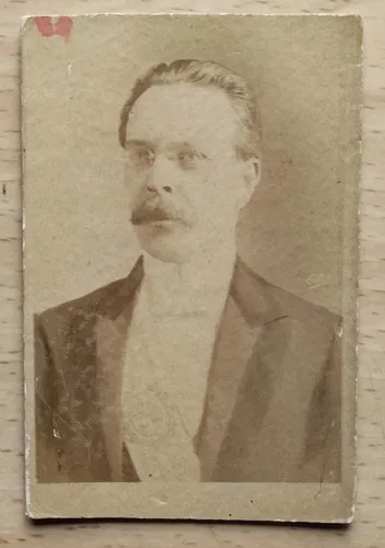 Foto Albúmina Claudio Williman Presidente Uruguayo 1907-11