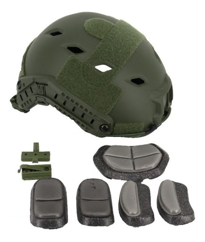 Imagen 3 de 8 de Casco Tactico Rbn Tactical Picatinny Airsoft Verde