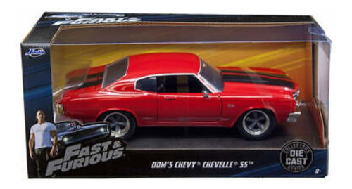 Dom's Chevy Chevelle Ss Rojo Brillante Fast & Furious 1:24