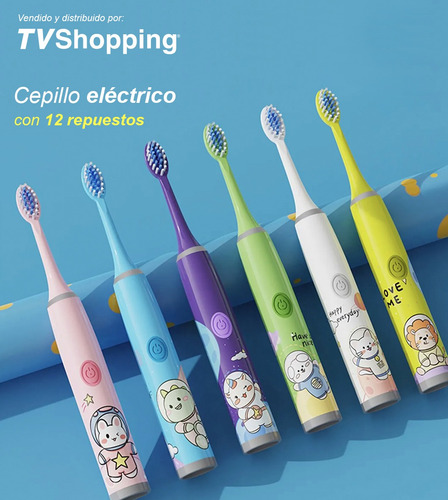 Cepillo De Dientes Eléctrico Para Niños Con Dibujos Animados