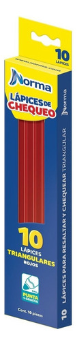 Lapices Norma Bicolor Rojo+azul Caja 10 Piezas