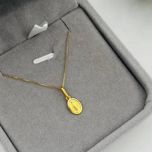 comprar Cadena Con Medalla De La Milagrosa Mini En Oro 18k