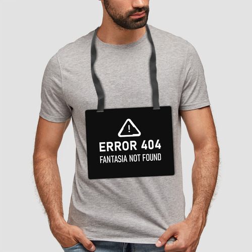 Placa Fantasia Carnaval - Error 404 - Preto