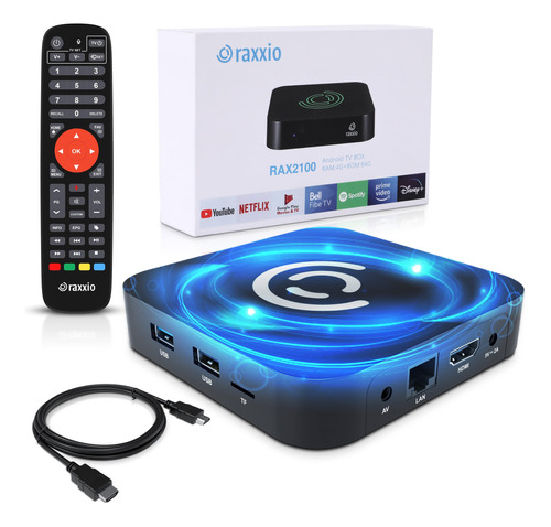 Raxxio Caja De Tv Android - Rax2100 Android 9.0, Ultra Hd 4k