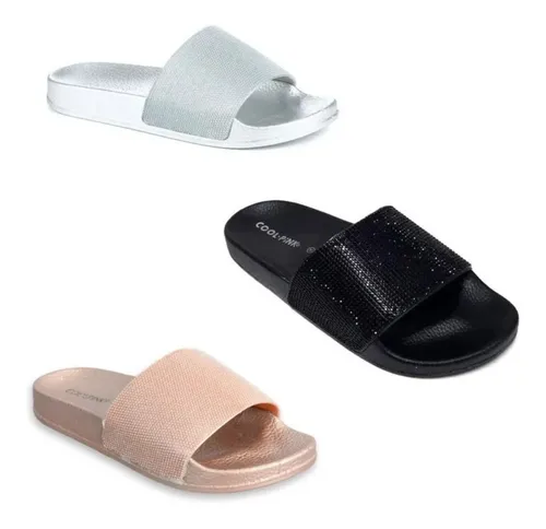 Ojotas Chatitas Mujer Cool Pink Chic Strass Sandalia Glam