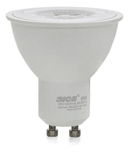 Dicroica Led 6w Gu10 Luz Calida O Fria Sica