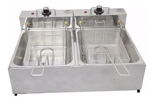 comprar Fritador Elétrico 2 Cubas 10 Litros 220 V Inox Profissional