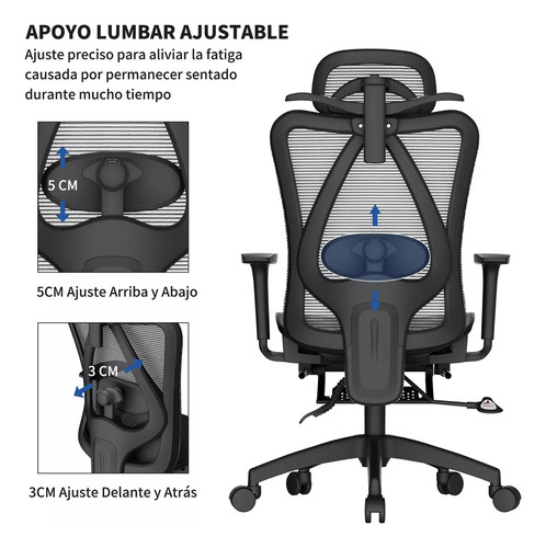 Silla Ejecutivo De Escritorio Oficina Reclinable Con Apoya P