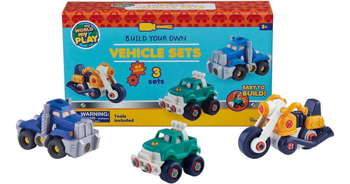 Toysmith Construye Tu Propio Juego De Vehículos, Construye 3