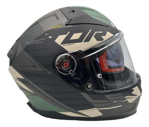 Casco Ls2 Ff811 Vector Absolute Matt Black Silver Verde