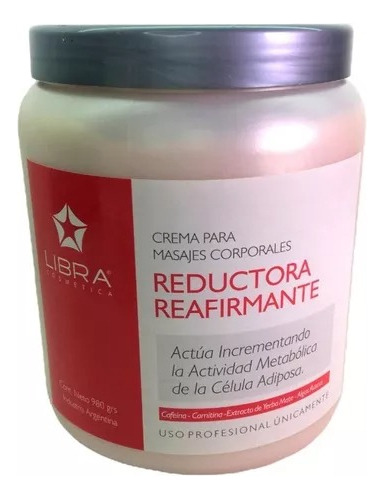 Crema Reductora Reafirmante X 980grs Libra Cosmetica