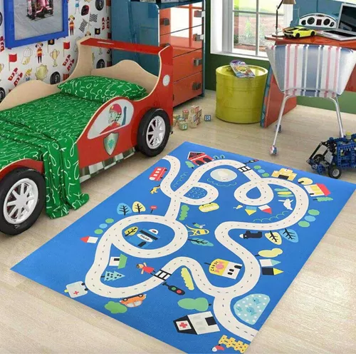 Alfombra Infantil Pista De Autos 140x200cm Kreatex