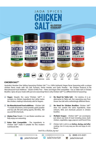 Sal De Pollo Vegano Sin Msg Ni Gluten 127 Gramos Condimento