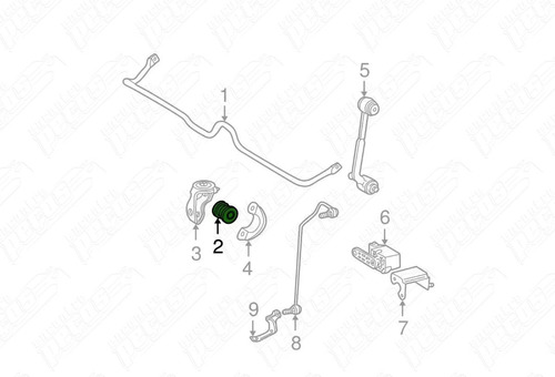 Mercedes C180 1.8 2001-2006 Bucha Establizadora Traseira