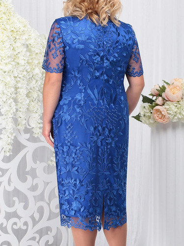 Vestido Plus Size Festas Casamentos Elegante Renda Dalicis
