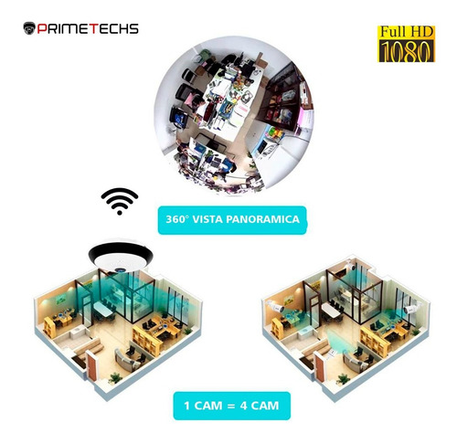 Primetechs Cámara De Seguridad Fish Vista 360° Full Hd