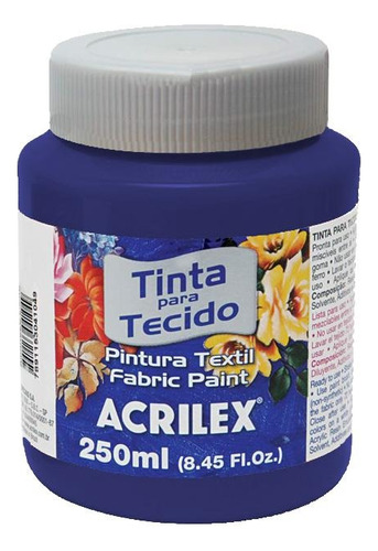 Tinta Tecido Fosca 250ml Azul Turquesa Acrilex