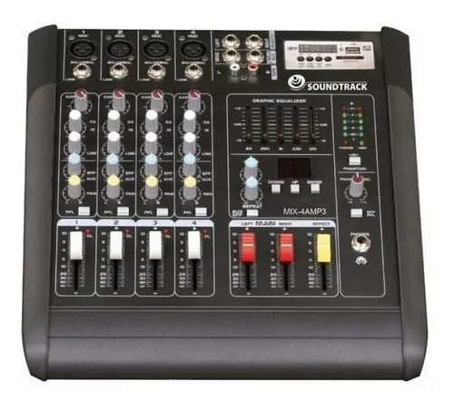 Mezcladora Amplif. 4 Canales 150w Usb/sd/in Mix4amp3