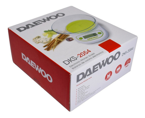 Imagen 5 de 5 de Balanza de cocina digital Daewoo DKS2054
