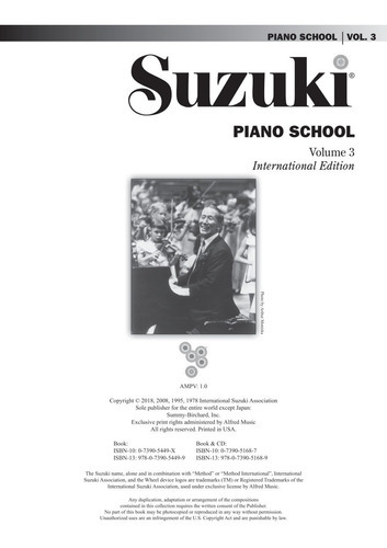 Suzuki Piano School Vol.3 / Escuela Para Piano Suzuki Vol.3