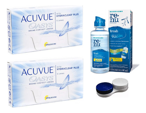 2 Caixas Lente De Contato Acuvue Oasys - Johnson + Estojo