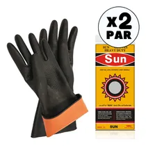 Comprar Guantes De Látex Negro Industrial Sun
