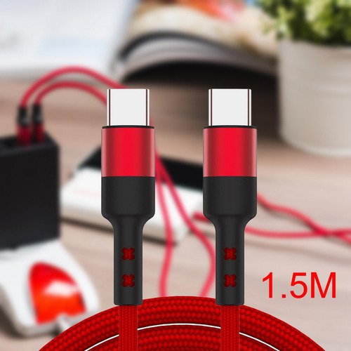3 Paquete De 2-4 Cables De Datos Usb C A Usb C De 3 Piezas