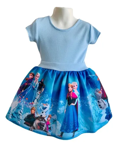 Vestido De Frozen P Ni a Princesa Elsa Y Sus Amigos Nuevo