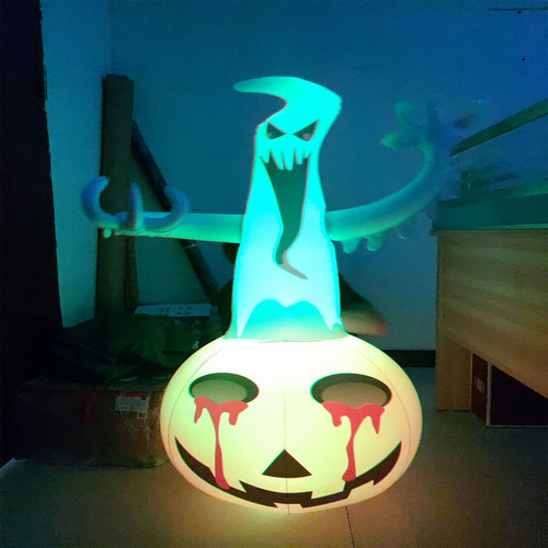 Adorno Inflable De Halloween Que Rompe El Terror Con Una Cor