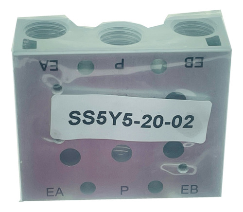 Base Manifold Para 2 Valvulas Serie Sy5000 Compatible Smc