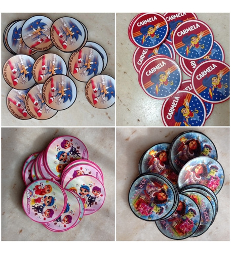 Imagen 3 de 4 de Stickers Redondos Personalizados X 20 Unidades