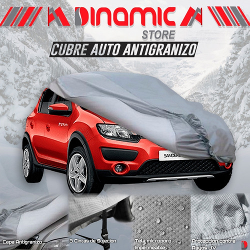Imagen 2 de 7 de Funda Cubre Auto Antigranizo Sujecion Renault Sandero Cuotas
