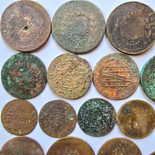 32 Moedas De Cobre Brasil Colônia E Império Xl Réis 80 Réis (Usado)