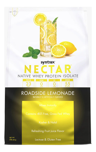 Proteína de suero - Limonada Néctar Roadside 907 g - Sabor a limonada Syntrax